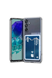 Evi̇mdeyokyok Samsung Galaxy A56 Kılıf Kart Şeffaf Si̇li̇kon - Şeffaf