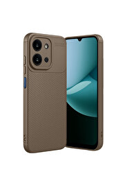 Evi̇mdeyokyok Xi̇aomi̇ Redmi̇ 15C 4G Auto Focus Karbon Kapak - Kahverengi̇