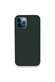 Evi̇mdeyokyok Apple İphone 12 Pro Kılıf Lansman Legant Si̇li̇kon - Koyu Yeşi̇l