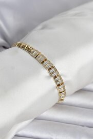 Tj Xupi̇ng Zi̇rkon Taşlı Gold Renk Kadın Bi̇lekli̇k Tj-Bb8434