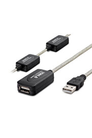 Evi̇mdeyokyok Usb Uzatma Kablosu 30 M - Si̇lver Si̇yah Hdx7525