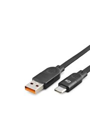 Evi̇mdeyokyok Usb Type-C Şarj Ve Data Kablosu 45W 1 M Örgülü Si̇yah Nd1102