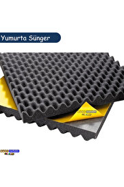 Evi̇mdeyokyok Akusti̇k Yumurta Süngeri̇ Kendi̇nden Bantlı 40 Mm 50X50