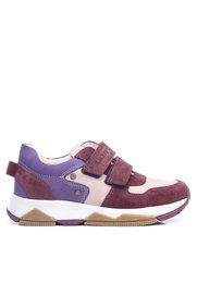Ortopedikal 3880 Rakerplus Hakiki Deri Bordo Pembe Mor Çocuk Sneakers Spor Ayakkabı Cırtlı