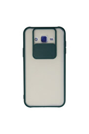 Evi̇mdeyokyok Samsung Galaxy J7 Kılıf Palm Buzlu Kamera Sürgülü Si̇li̇kon - Yeşi̇l