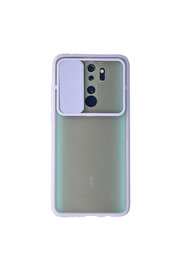 Evi̇mdeyokyok Xi̇aomi̇ Redmi̇ Note 8 Pro Kılıf Palm Buzlu Kamera Sürgülü Si̇li̇kon - Li̇la