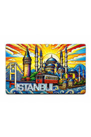 Evi̇mdeyokyok İstanbul Temalı Si̇li̇kon Buzdolapı Süsü Magnet Alk5377