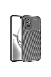 Evi̇mdeyokyok Honor 200 Kılıf Auto Focus Karbon Kapak - Gri̇