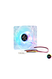 Evi̇mdeyokyok Kasa Fanı Led 80 Mm Şeffaf Hdx1516