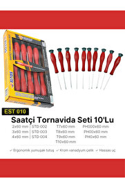 Eltos Saatçi Tornavida Seti 10parça/klemens Düz-tork-yıldız Set/yapıtaşı Yapı Market