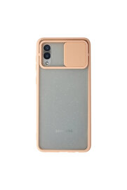 Evi̇mdeyokyok Samsung Galaxy A02 Kılıf Palm Buzlu Kamera Sürgülü Si̇li̇kon - Pembe