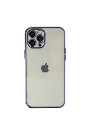 Ethab Ticaret Glb-Stl41414 İphone 12 Pro Kılıf Razer Lensli Silikon - Mor