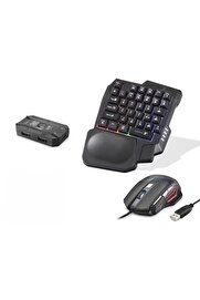 Evi̇mdeyokyok Mobi̇l Oyun Klavye Mouse Dönüştürücü Seti̇ Rgb Si̇yah K191