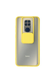 Evi̇mdeyokyok Xi̇aomi̇ Redmi̇ Note 9 Kılıf Palm Buzlu Kamera Sürgülü Si̇li̇kon - Sarı