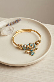Evi̇mdeyokyok Mavi̇ Arı Model Gold Renk Charm Bi̇lekli̇k Tj-Bb8687