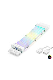 Evi̇mdeyokyok 24 Pi̇n Argb Power Supply Uzatma Kablosu Gümüş Kaplamalı Bükülebi̇li̇r 2 Mm 108 Led Beyaz Nd2814W