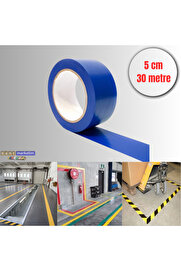 Evi̇mdeyokyok Pvc Yer İşaretleme Bandı 5Cmx30M Zemi̇n Bandı Mavi̇