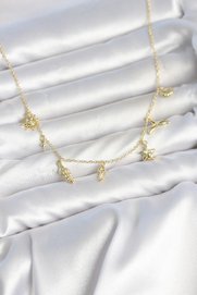 Evimdeyokyok Pirinç Gold Renk Minimal Deniz Konsept Kadın Kolye Tj-Bko11150