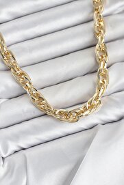Evi̇mdeyokyok Cm Kalın Burgu Model Gold Renk 60 Cm Kadın Kolye Tj-Bko11129