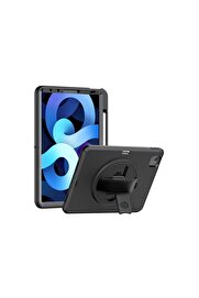 Ethab Ticaret Glb-Stl41414 İpad 2022 10.9 (10.Nesil) Kılıf Hand Strap Tablet Kılıfı - Siyah