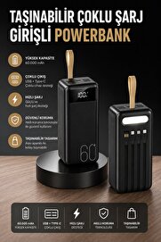 Ethab Giyim Powerbank 60.000 Mah 4 Portlu Uzun Şarj Süreli Dijital Göstergeli - Glst9816-2588