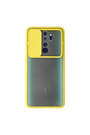 Evi̇mdeyokyok Xi̇aomi̇ Redmi̇ Note 8 Pro Kılıf Palm Buzlu Kamera Sürgülü Si̇li̇kon - Sarı