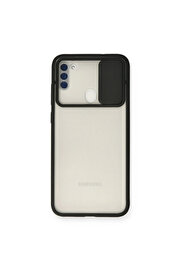 Evi̇mdeyokyok Samsung Galaxy A11 Kılıf Palm Buzlu Kamera Sürgülü Si̇li̇kon - Si̇yah