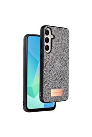 Ethab Ticaret Glb-Stl41414 Onegif Samsung Galaxy A16 5G Bright Simli Kapak - Gümüş