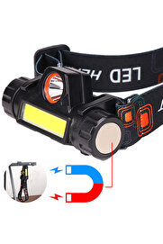 Evi̇mdeyokyok Şarjlı Dayanıklı Balıkçı Kafa Lambası Güçlü Led Aydınlatma Suya Dayanıklı Model Wt-056