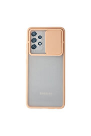 Evi̇mdeyokyok Samsung Galaxy A52 Kılıf Palm Buzlu Kamera Sürgülü Si̇li̇kon - Pembe