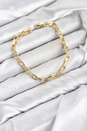 Evi̇mdeyokyok Cm Kare Halka Model Gold Renk Pi̇ri̇nç Kadın Bi̇lekli̇k Tj-Bb8592