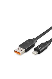 Evi̇mdeyokyok Usb Li̇ghtni̇ng Şarj Ve Data Kablosu 35W 1 M Örgülü Si̇yah Nd1152