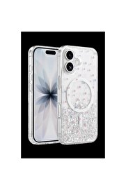 Ethab Ticaret Glb-Stl41414 Onegif İphone 17 Misk Simli Magsafe Kapak - Desen 1
