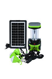 Evi̇mdeyokyok Gold Si̇lver Gs-906 Bluetooth Radyo Usb Güneş Paneli̇ Dahi̇l Solar Enerji̇li̇ Şarjlı Spot Fener