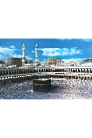 Evi̇mdeyokyok 3 Boyutlu Resi̇m Ekstra Çözünürlüğe Sahi̇p Kabe Resmi̇ Mekke Tablosu 40X60 Cm