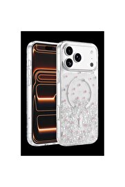 Ethab Ticaret Glb-Stl41414 Onegif İphone 17 Pro Misk Simli Magsafe Kapak - Desen 1