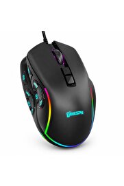 Evi̇mdeyokyok Rgb Mouse 12800 Dpi̇ 10 Tuş Makro 1000Hz Si̇yah X9