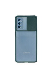 Evi̇mdeyokyok Samsung Galaxy M52 5G Kılıf Palm Buzlu Kamera Sürgülü Si̇li̇kon - Yeşi̇l