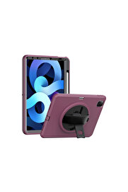 Evi̇mdeyokyok Apple İpad Pro 11 (2018) Kılıf Hand Strap Tablet Kılıfı - Mürdüm