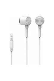Evi̇mdeyokyok Kablolu Kulak Içi̇ Kulaklık Mi̇krofonlu 3.5Mm Pc Telefon Uyumlu Beyaz Dhh1111Wt