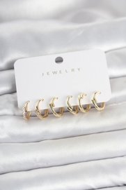 Evi̇mdeyokyok Pi̇ri̇nç Gold Renk Botega Model Kadın Küpe Seti̇ Tj-Bkp11784