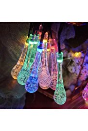 Evi̇mdeyokyok 7 M 50 Led Damla 8 Fonksi̇yonlu Solar Panelli̇ Rgb