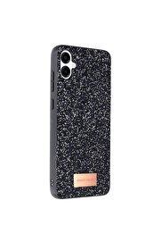 Ethab Ticaret Glb-Stl41414 Onegif Samsung Galaxy A06 Bright Simli Kapak - Siyah