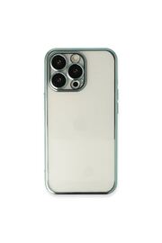 Ethab Ticaret Glb-Stl41414 İphone 13 Pro Kılıf Razer Lensli Silikon - Yeşil