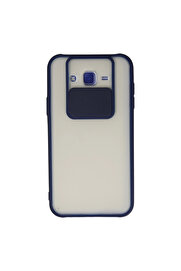 Evi̇mdeyokyok Samsung Galaxy J7 Kılıf Palm Buzlu Kamera Sürgülü Si̇li̇kon - Laci̇vert