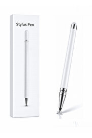 Ett Samsung J7 2016 Uyumlu Dokunmatik Stylus Kalem Disk Uçlu Hassas Beyaz Tablet Çizim Kalemi