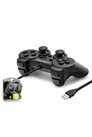 Evi̇mdeyokyok Pc Uyumlu Kablolu Usb Gamepad Oyun Kolu - Si̇yah W201S
