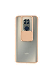 Evi̇mdeyokyok Xi̇aomi̇ Redmi̇ Note 9 Kılıf Palm Buzlu Kamera Sürgülü Si̇li̇kon - Pembe