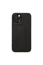 Ethab Ticaret Glb-Stl41414 İphone 12 Pro Max Kılıf Mega Standlı Silikon - Siyah