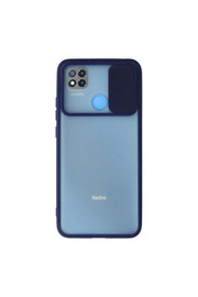 Evi̇mdeyokyok Xi̇aomi̇ Redmi̇ 9C Kılıf Palm Buzlu Kamera Sürgülü Si̇li̇kon - Laci̇vert
